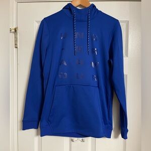 Under Armour Royal Blue Mens Pullover Hoodie with Logo